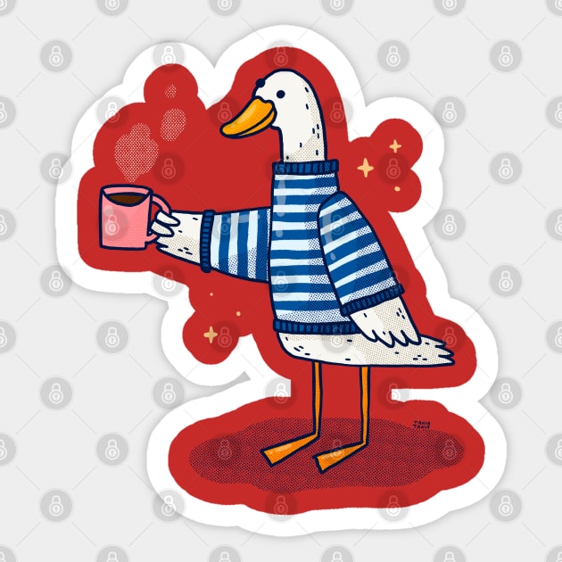 Coffee Goose Sticker by Tania Tania